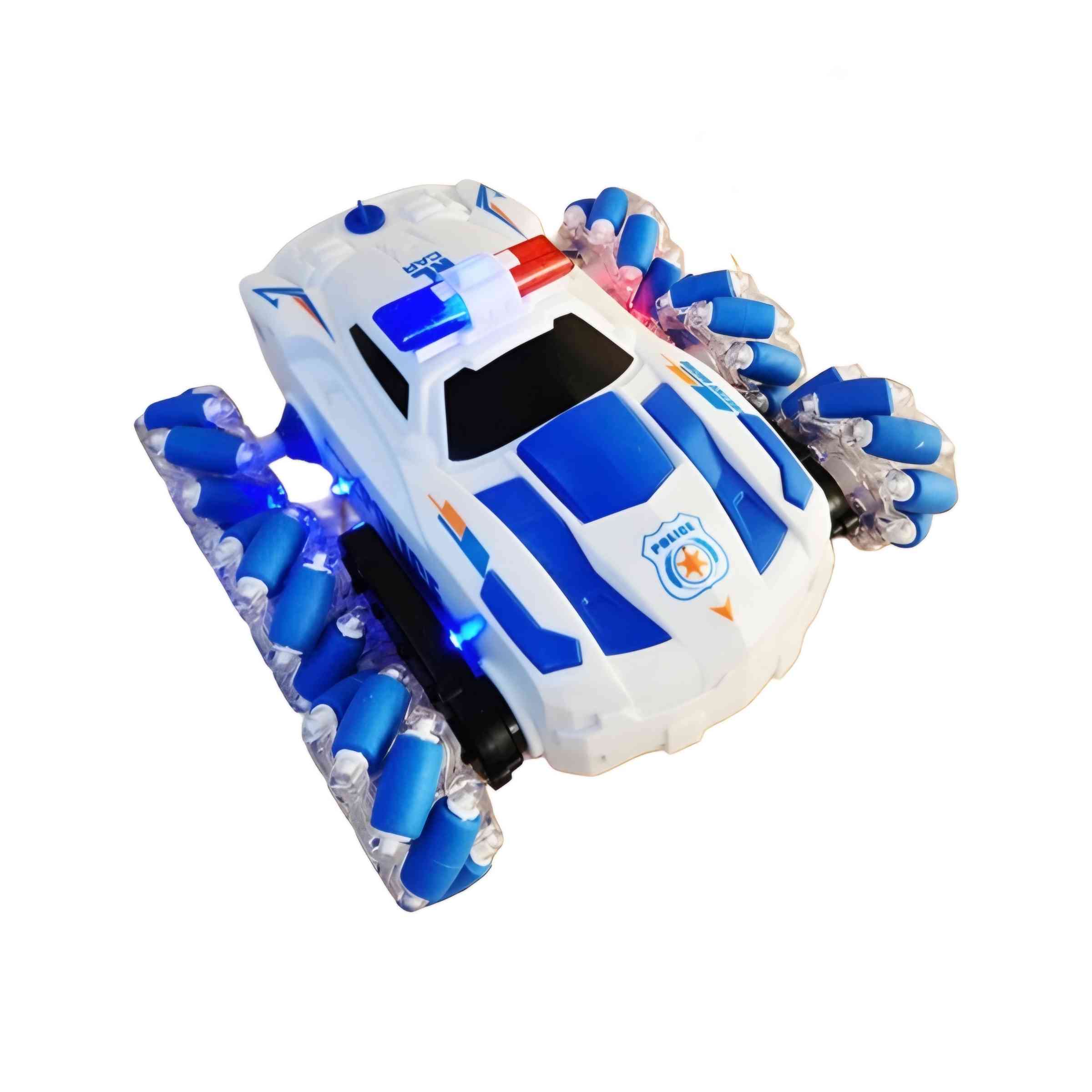 POLICE RC STUNT CAR - WHITE